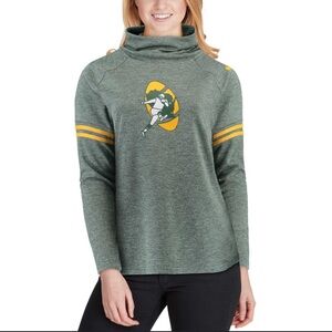 Green Bay Packers Nike Green Historic Marks Long Sleeve Funnel Sweatshirt